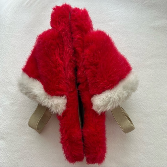 Frances Valentine Slingback Faux Fur Slipper in Red Oyster Size 9 - Picture 6 of 9